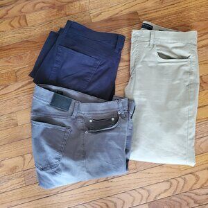 Lucky Brand Men's 121 Slim Straight Stretch Cotton Pants - 3 pairs - 34x30